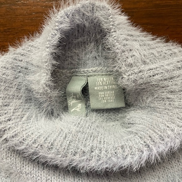 Cropped Eyelash Sweater - 2 Piece Set - Mock Turtleneck & Mini Skirt - Picture 5 of 6